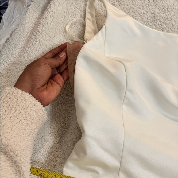 MIKAELLA wedding gown by PALOMA BLANCA backless in satin in Small/XS - Picture 13 of 15